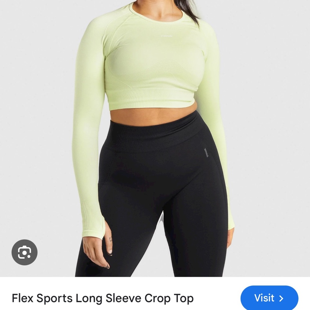 Gymshark Flex Sport Long Sleeve Crop Top & Shorts